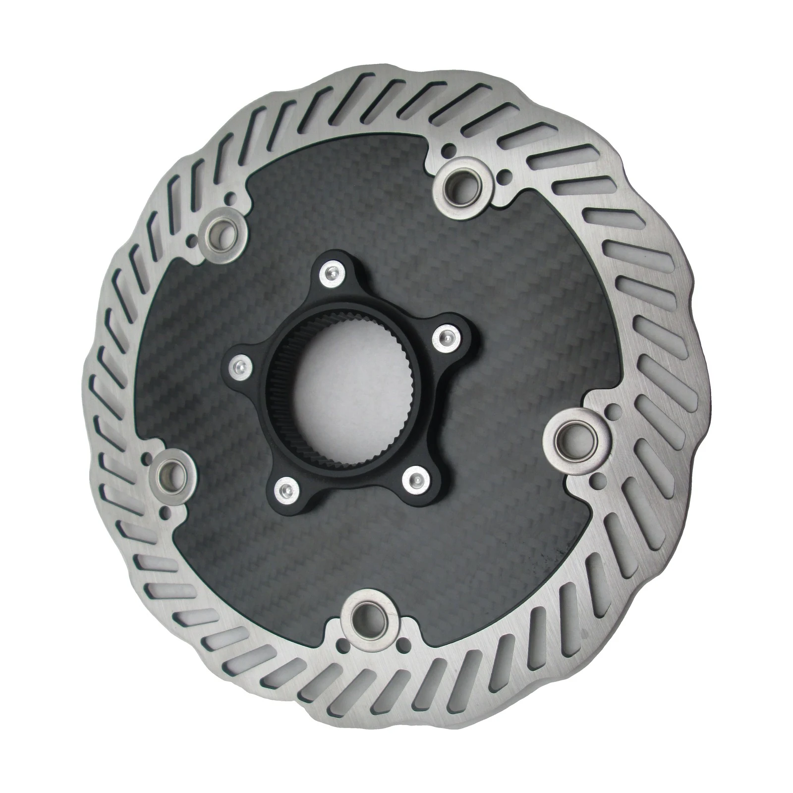 QUNKE Center Lock carbon-fiber carrier bicycle brake rotor - product view 01