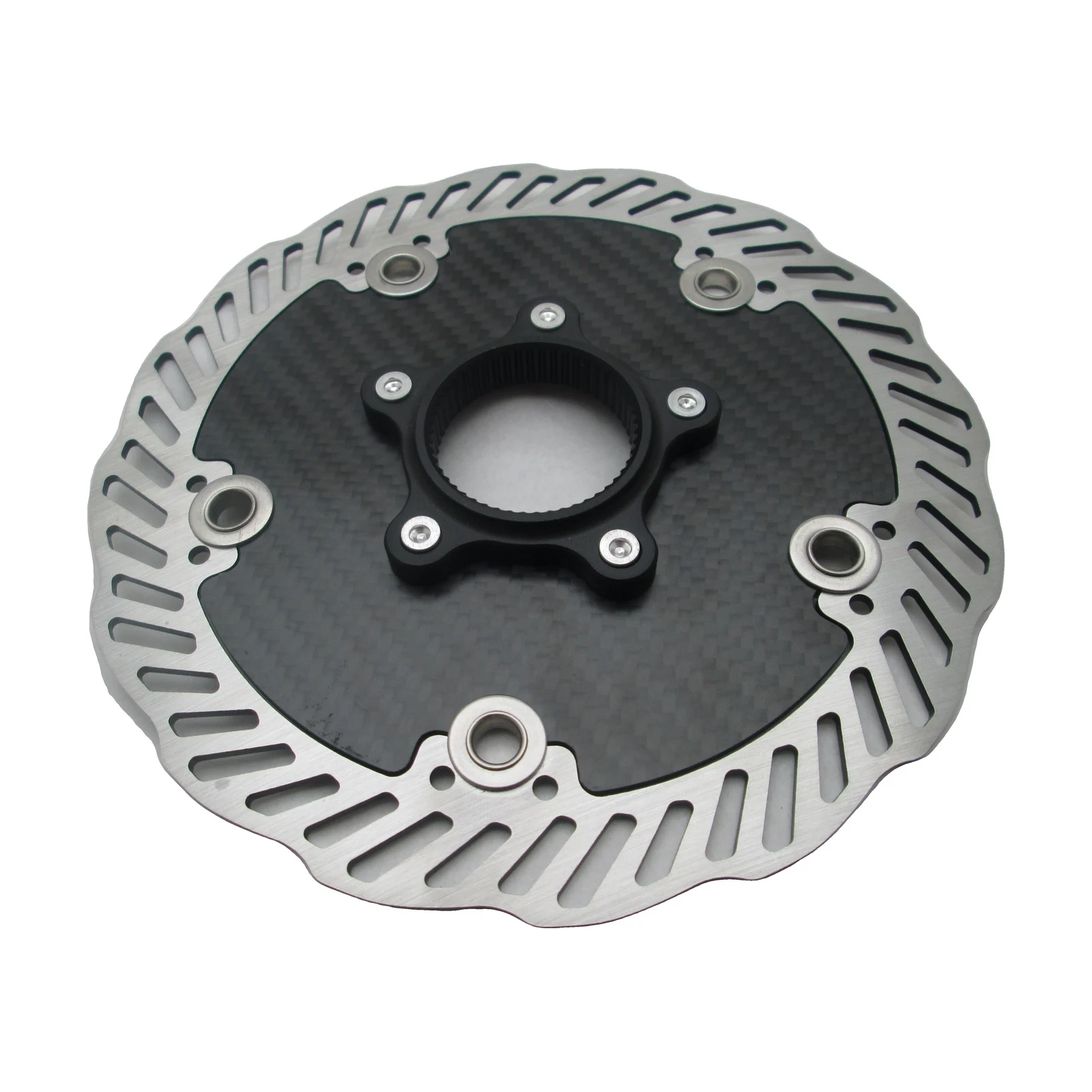 QUNKE Center Lock carbon-fiber carrier bicycle brake rotor - product view 02
