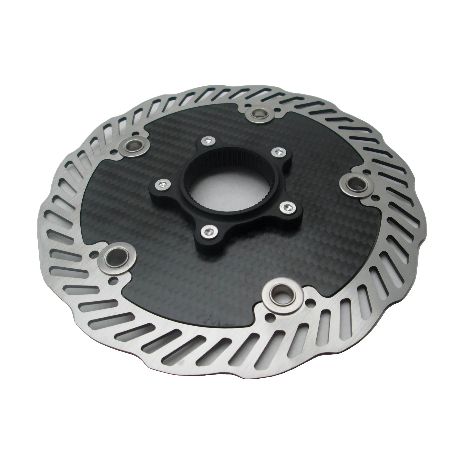 QUNKE Center Lock carbon-fiber carrier bicycle brake rotor - product view 03