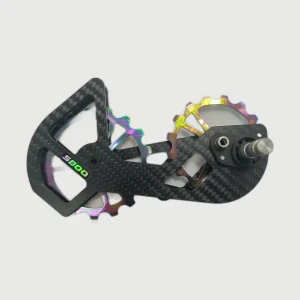 QUNKE PW-5800-IR iridescent oversized pulley cage for Shimano 5800 11-speed